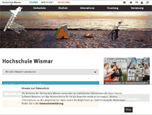 Tablet Screenshot of hs-wismar.de